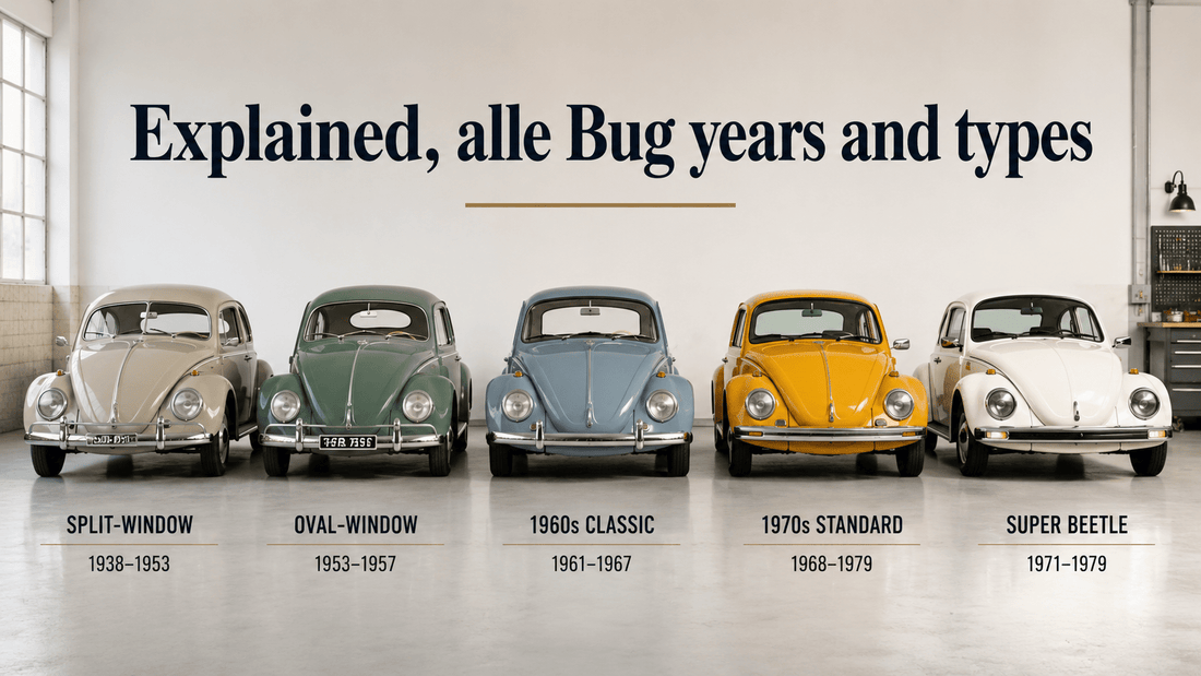 Van Brilkever tot 1303: alle VW Kever modellen op een rij