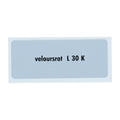 Kleurcode sticker L30K - veloursrot voor VW T1 Bus, T2 Bus, Kever en Karmann Ghia - VintageDub