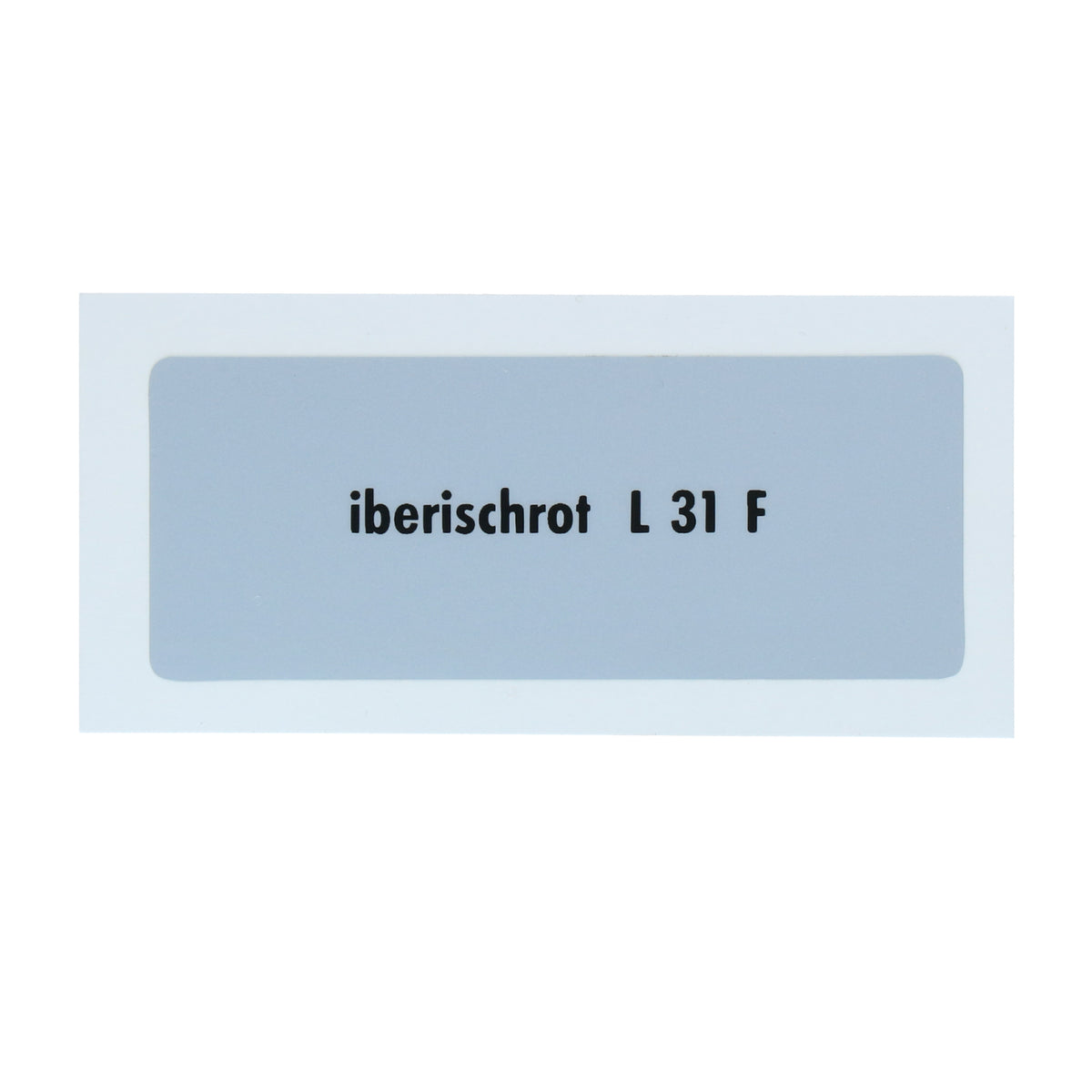 Kleurcode sticker L31F - iberischrot voor VW T1 Bus, T2 Bus, Kever en Karmann Ghia - VintageDub