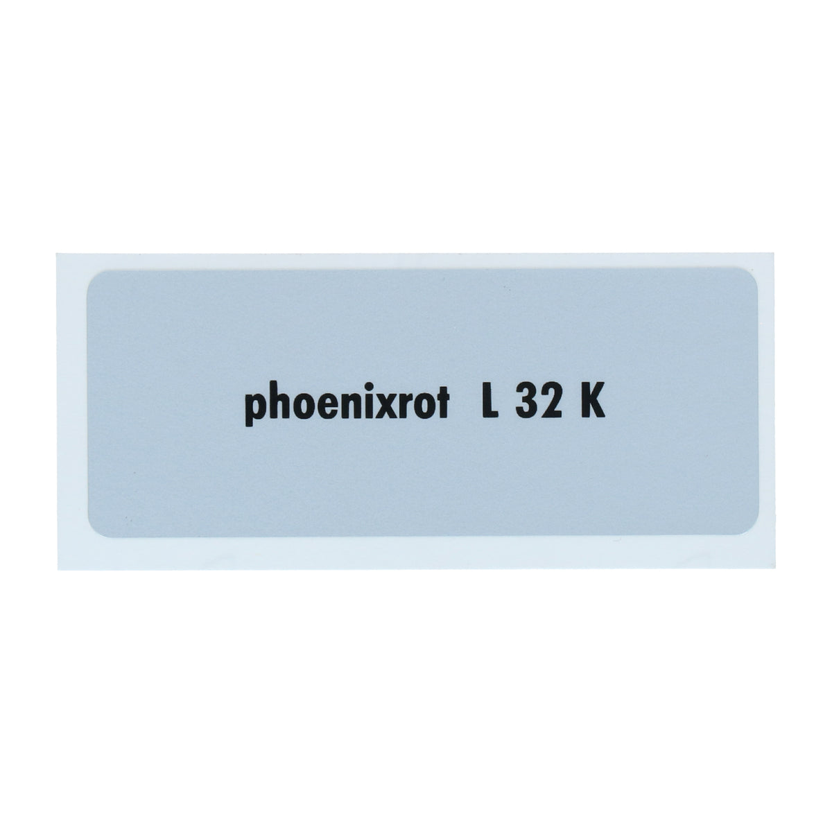 Kleurcode sticker L32K - phoenixrot voor VW T1 Bus, T2 Bus, Kever en Karmann Ghia - VintageDub