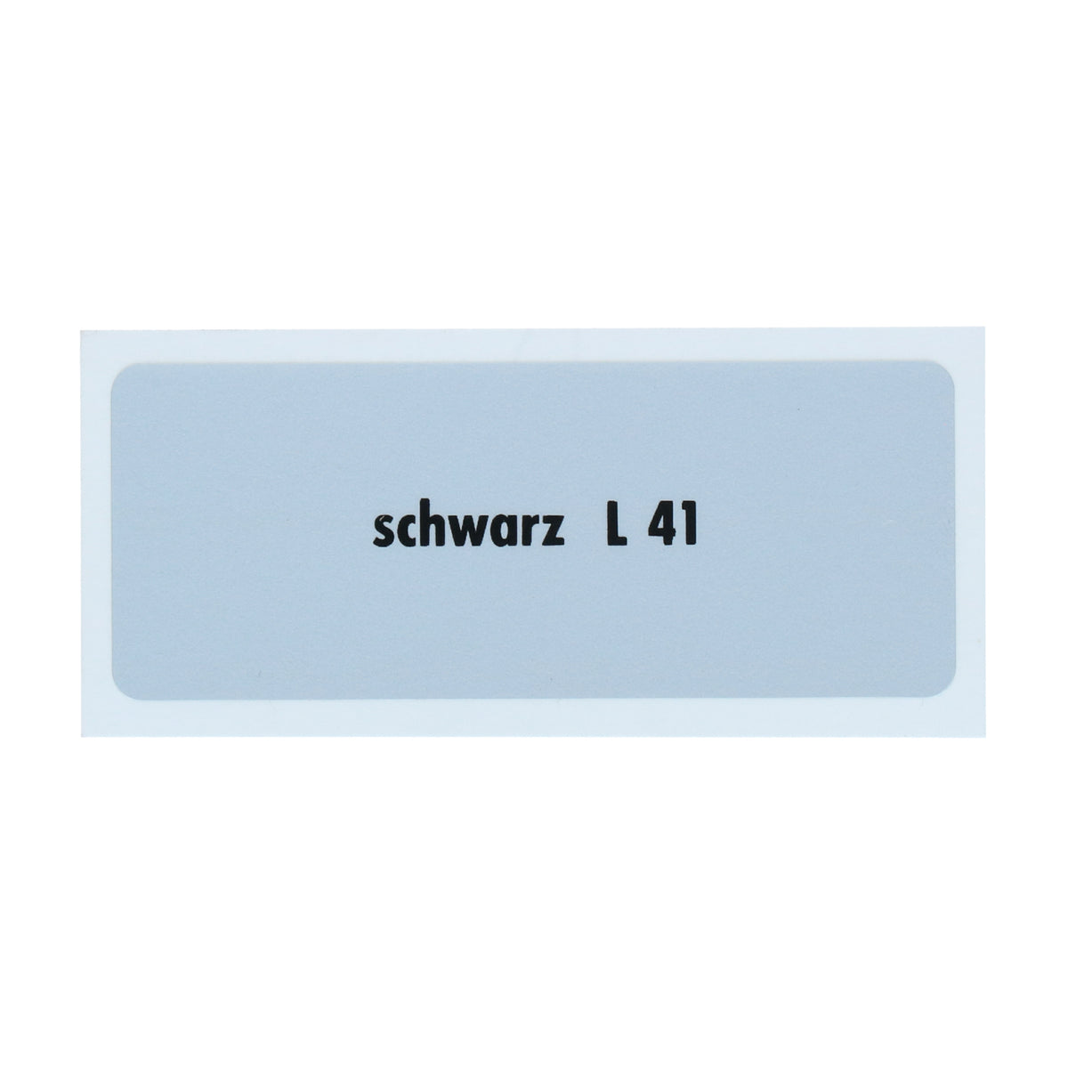 Kleurcode sticker L41 - schwarz voor VW T1 Bus, T2 Bus, Kever en Karmann Ghia - VintageDub