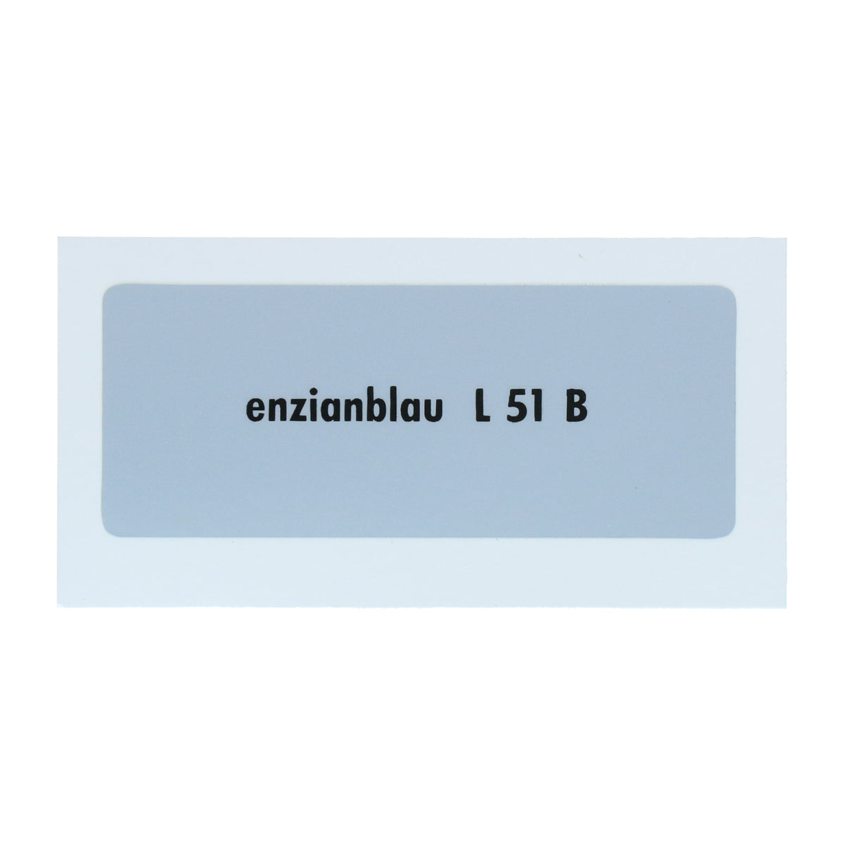 Kleurcode sticker L51B - enzianblau voor VW T1 Bus, T2 Bus, Kever en Karmann Ghia - VintageDub