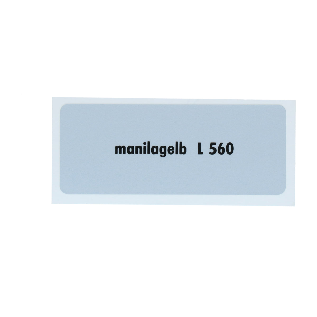 Kleurcode sticker L560 - manilagelb voor VW T1 Bus, T2 Bus, Kever en Karmann Ghia - VintageDub