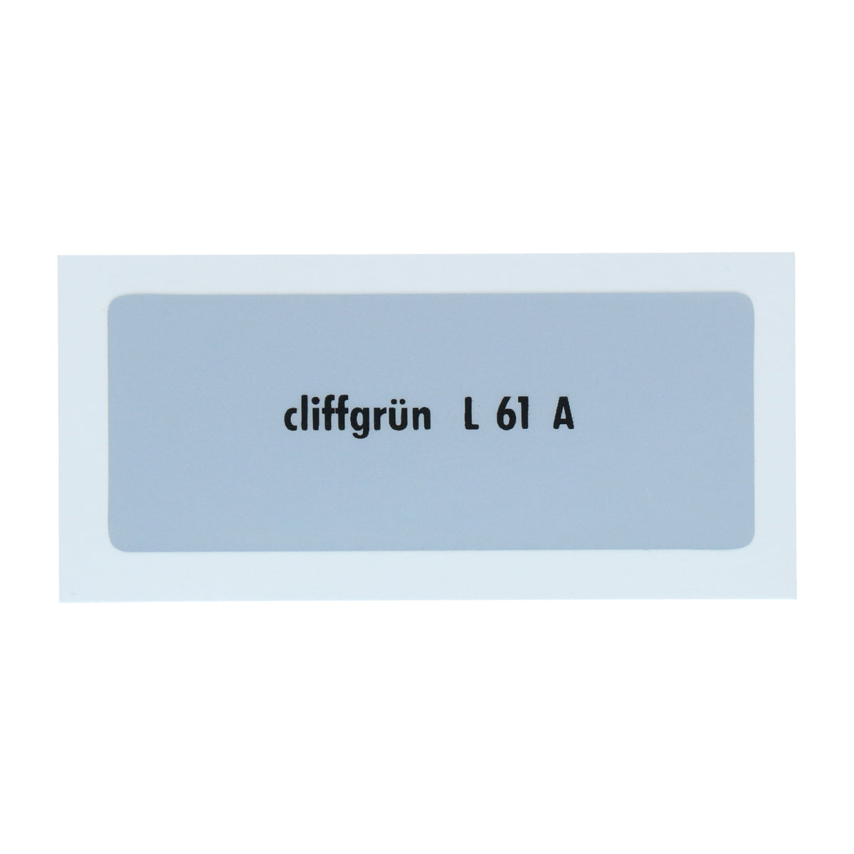 Kleurcode sticker L61A - cliffgrün voor VW T1 Bus, T2 Bus, Kever en Karmann Ghia - VintageDub