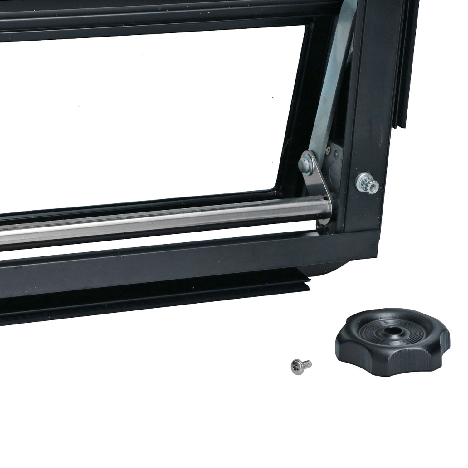 VW T3 Combi | Vitre Westfalia louvre complet noirw bouton droit | 05/79-07/92