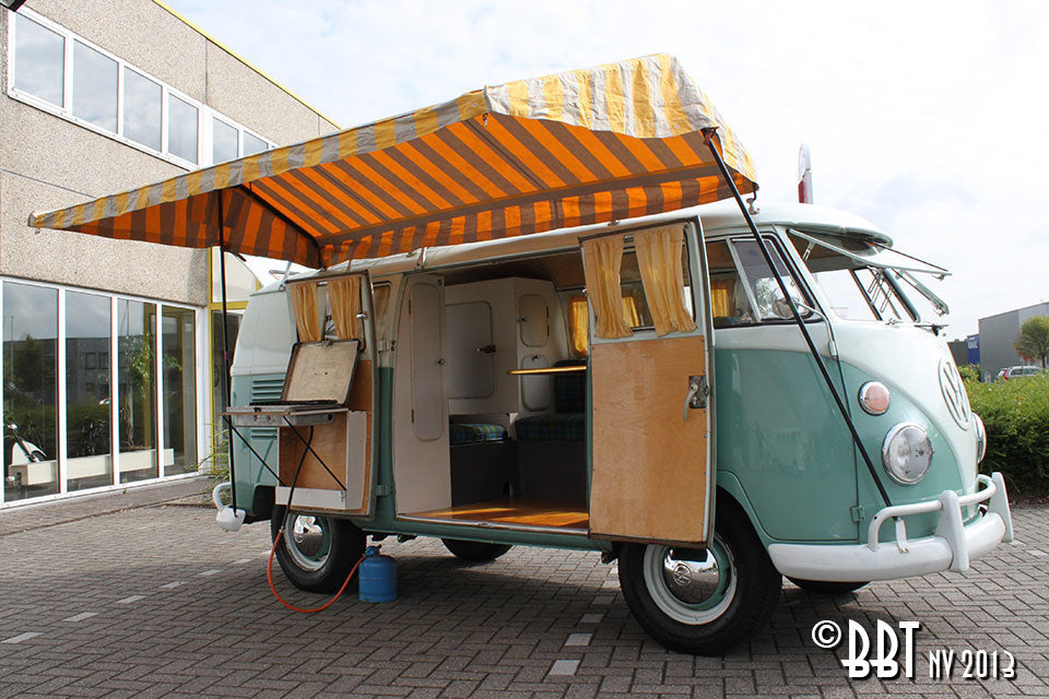 Westfalia tent top, geel/grijs – VW T1 Bus – detail 4