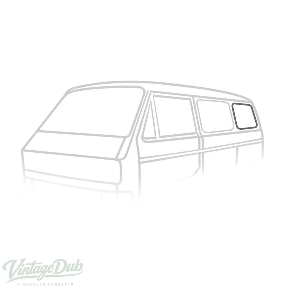 Achterste zijruitrubber L/R voor T3 | 253 845 341 — VintageDub
