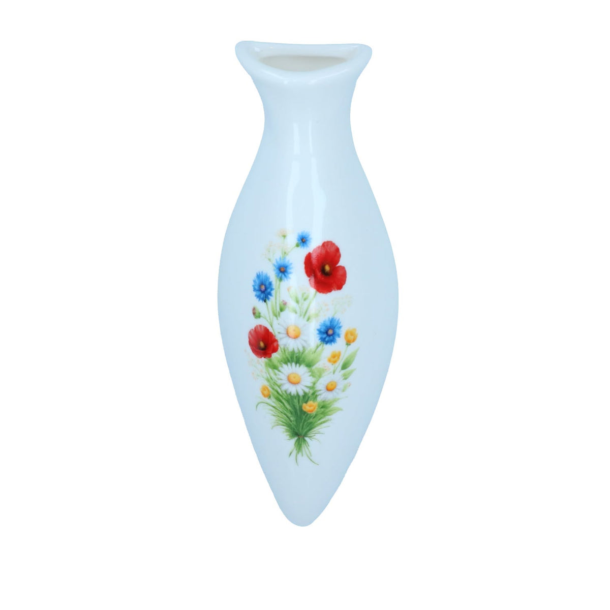 Budvase Ceramic, Coloured floral pattern