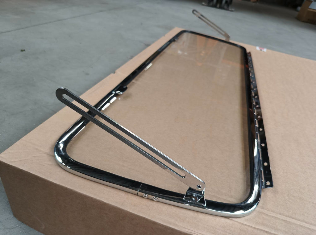 VW T1 Combi, T2 Combi | Vitre safari, arrière, High Quality Chromé | 08/63-07/79
