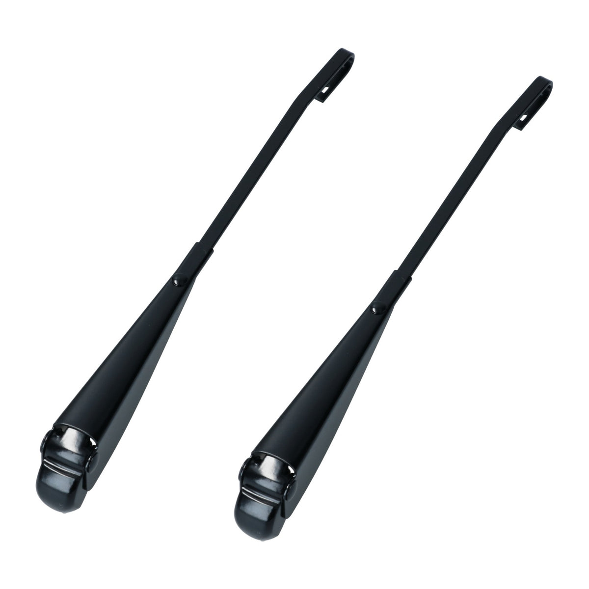 Ruitenwisserarmen set links + rechts, zwart – VW Kever 1200, 1200L, 13/1500 – OEM 111 955 407D + 111 955 408