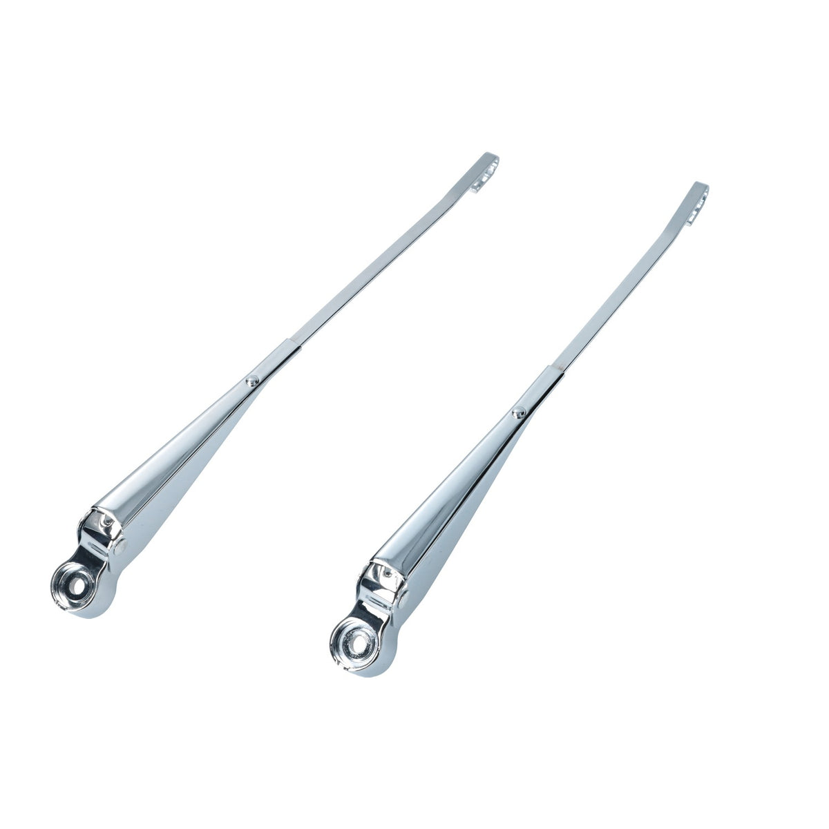 Ruitenwisserarmen set links + rechts, chroom – VW Kever 1303 – OEM 133 955 409 + 133 955 410