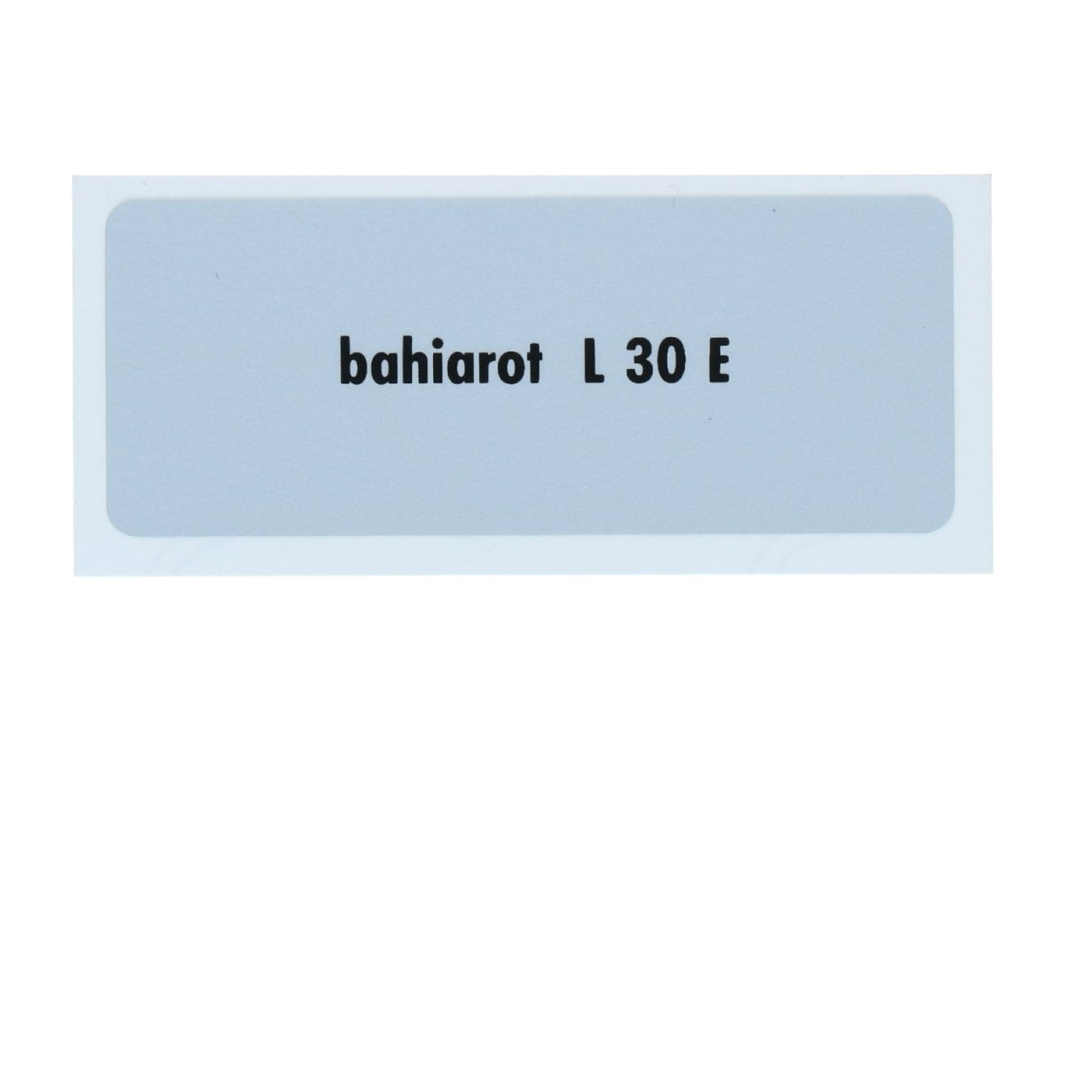 Kleurcode sticker L30E - bahiarot – VW T1 Bus, T2 Bus, Kever, KG, T3 Bus, Type 3, Type 181