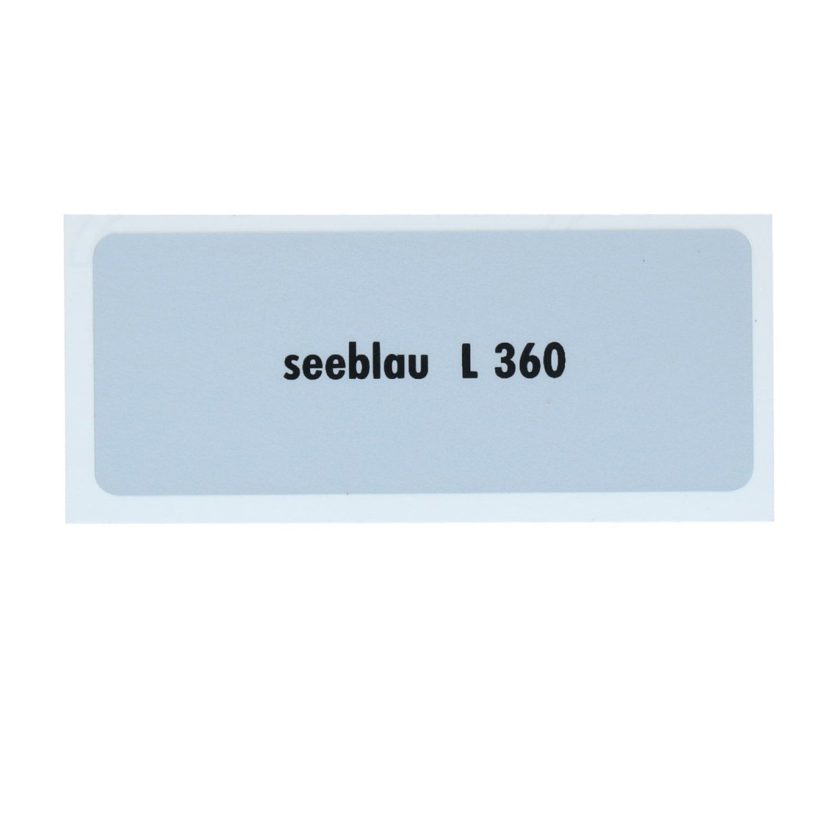 Kleurcode sticker L360 - seeblau – VW T1 Bus, T2 Bus, Kever, KG, T3 Bus, Type 3, Type 181