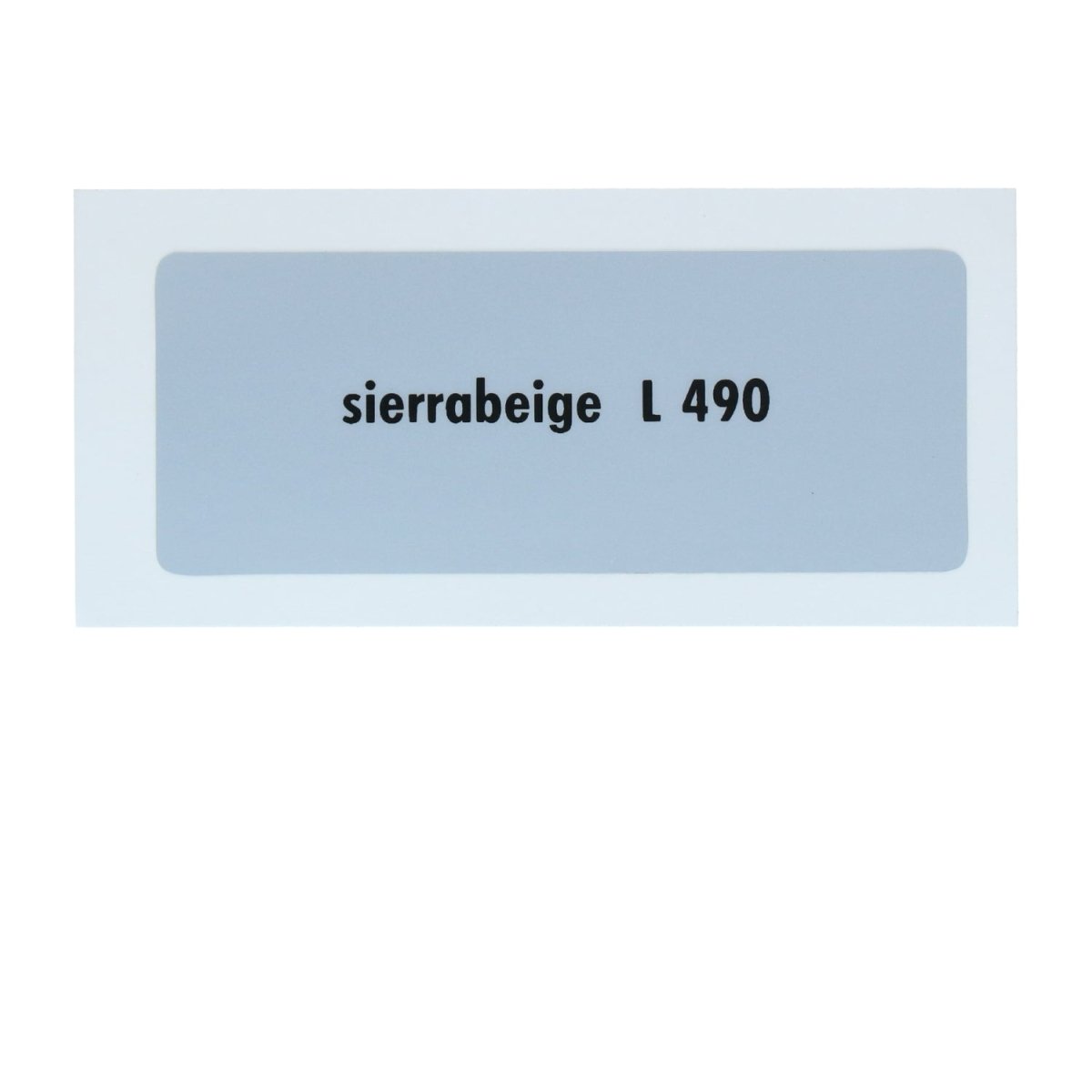 Kleurcode sticker L490 - sierrabeige – VW T1 Bus, T2 Bus, Kever, KG, T3 Bus, Type 3, Type 181