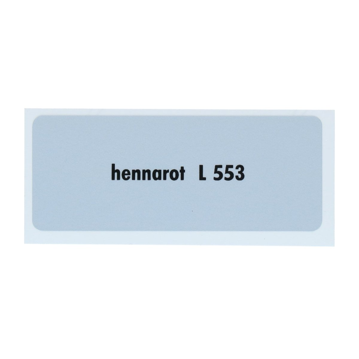 Kleurcode sticker L553 - hennarot – VW T1 Bus, T2 Bus, Kever, KG, T3 Bus, Type 3, Type 181