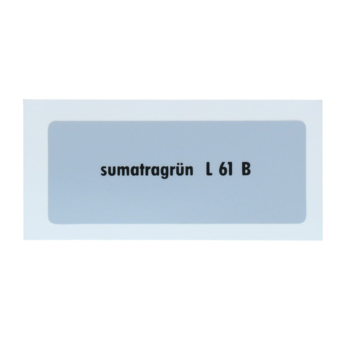 Kleurcode sticker L61B - sumatragrün – VW T1 Bus, T2 Bus, Kever, KG, T3 Bus, Type 3, Type 181