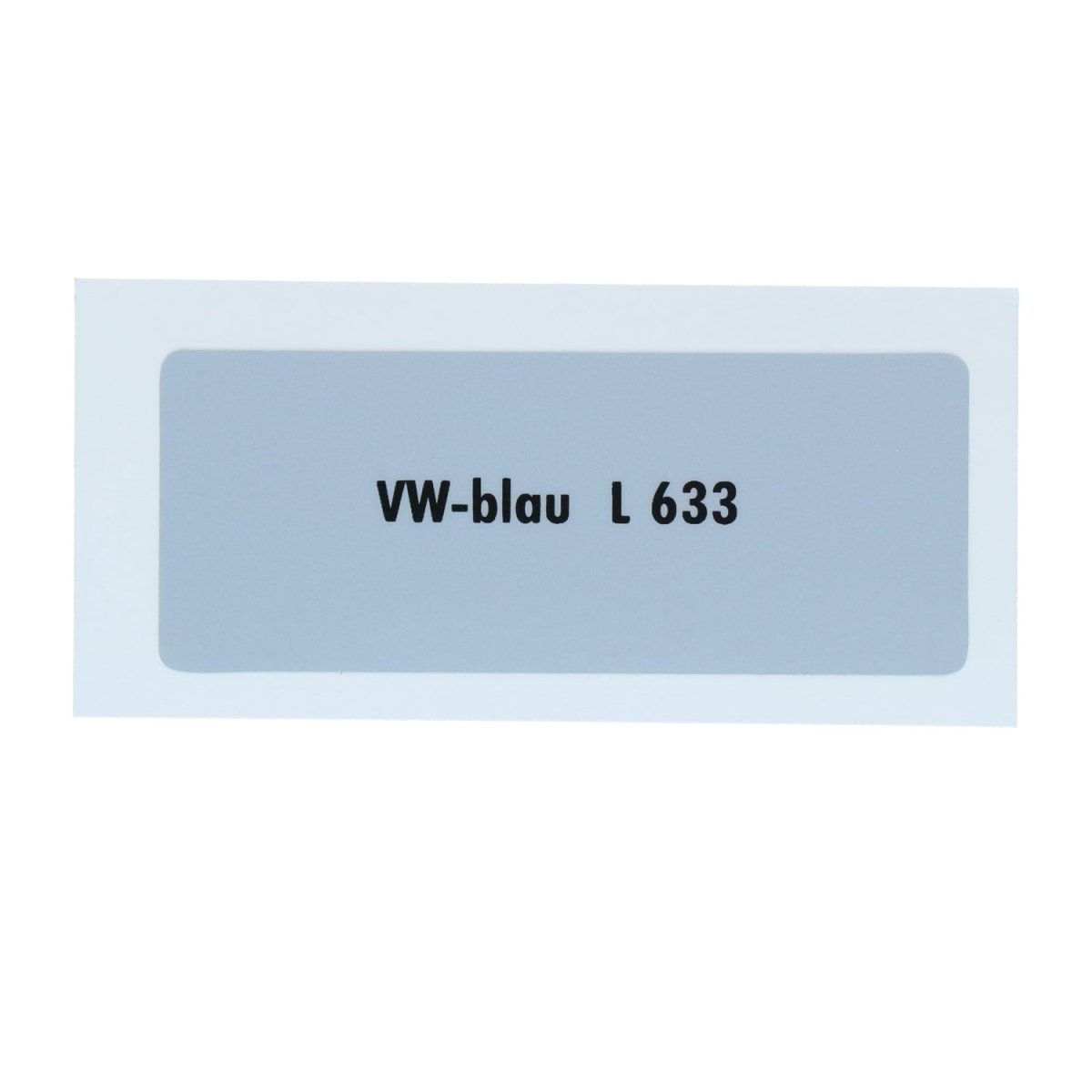 Kleurcode sticker L633 - VW-blau – VW T1 Bus, T2 Bus, Kever, KG, T3 Bus, Type 3, Type 181