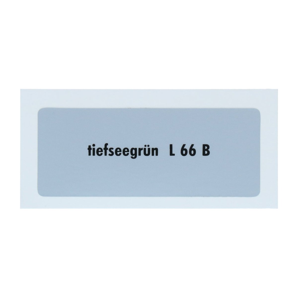 Kleurcode sticker L66B - tiefseegrün – VW T1 Bus, T2 Bus, Kever, KG, T3 Bus, Type 3, Type 181