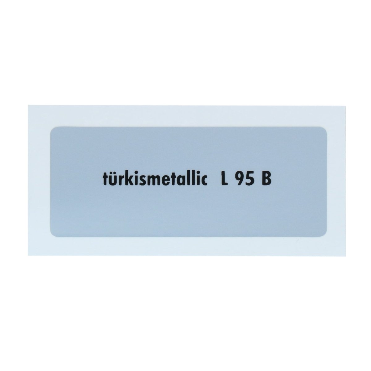 Kleurcode sticker L95B - türkismetallic – VW T1 Bus, T2 Bus, Kever, KG, T3 Bus, Type 3, Type 181
