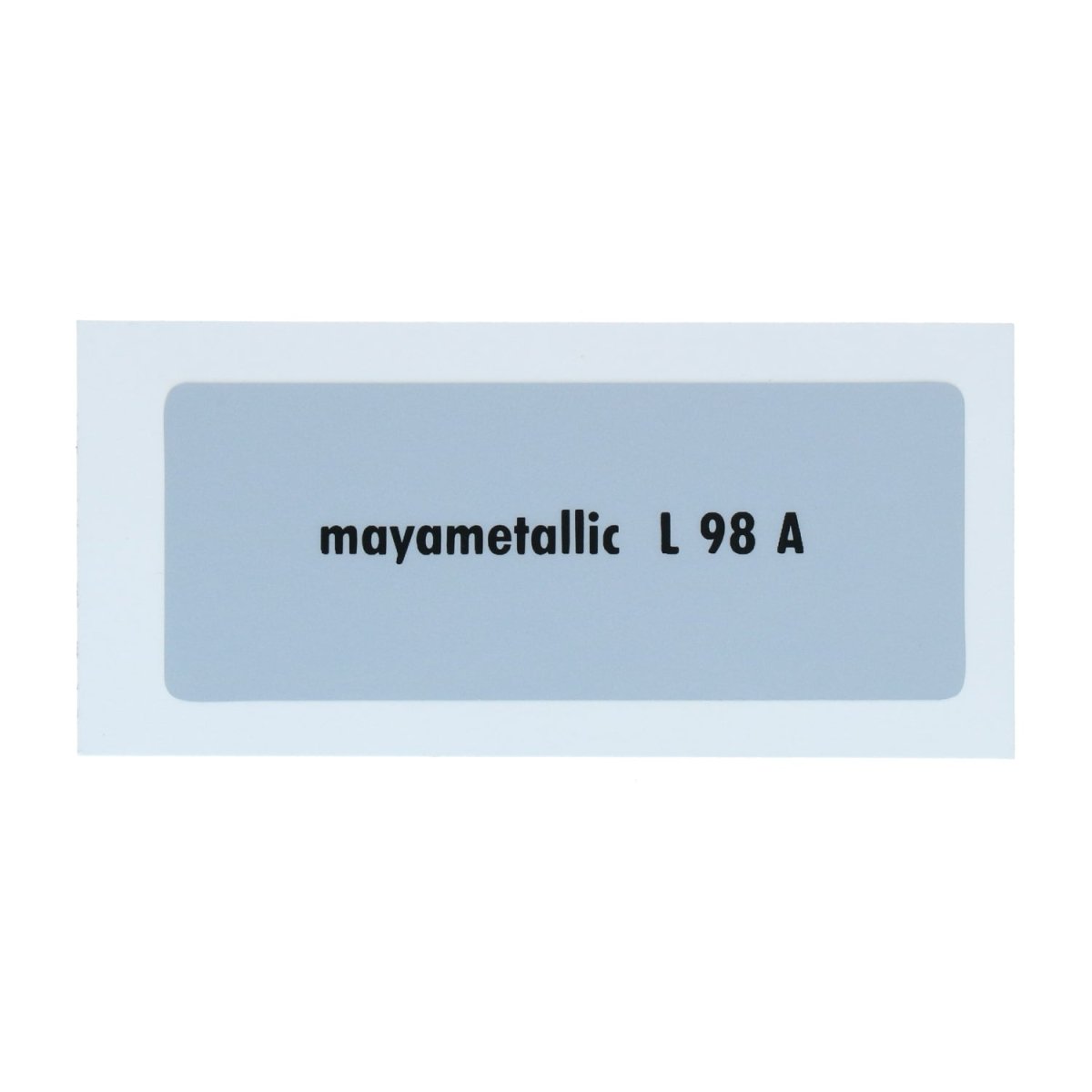 Kleurcode sticker L98A - mayametallic – VW T1 Bus, T2 Bus, Kever, KG, T3 Bus, Type 3, Type 181