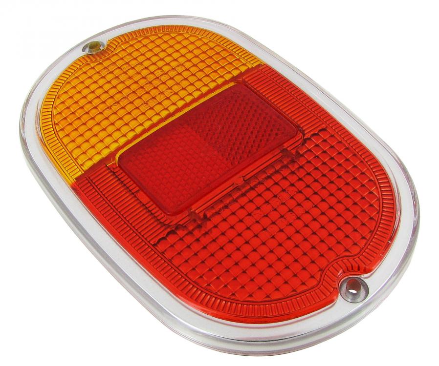 VW Combi T2, Type 181 | Cabochon de feu arrière Hella européen ambre/rouge, qualité A (à l'unité) | Combi 08/61 - 07/71, Type 181 civil | 211945241D