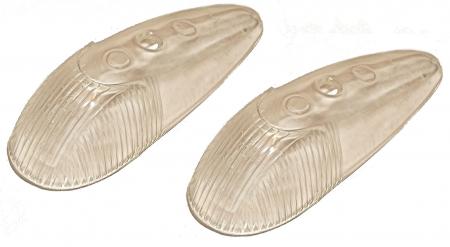 VW Cox | Cabochon de clignotant Hella, transparent (la paire) | Cox 08/60 - 09/63 | 111953161A