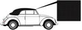 VW Kever | TMI Cabriolet kap vinyl zwart | Kever 1966 (VIN 157 250 033) - 07/72 (incl. 1302) | 1518741035K