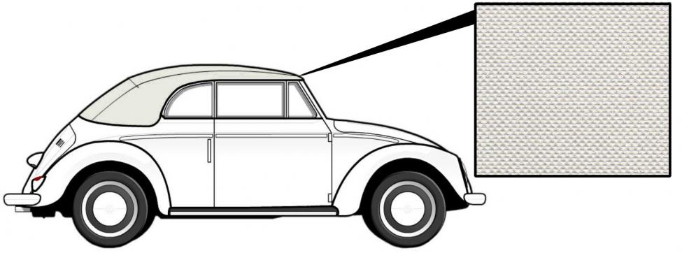 VW Kever | Cabriolet kap vinyl wit