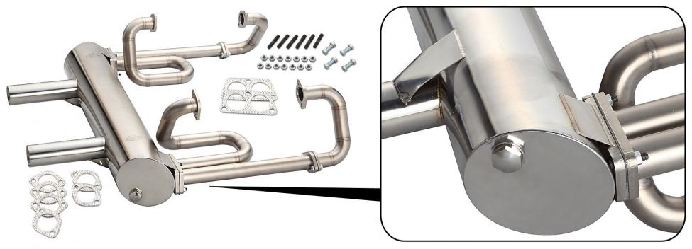 Uitlaat Porsche Sound Dual Tip Ø 38 mm RVS