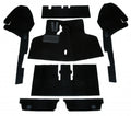 VW Type 3 | TMI Bouclé interieur tapijtset, zwart (7-delig) | Type 3 08/67 - 1972 (VIN 312 2133 000), alleen handgeschakelde versnellingsbak