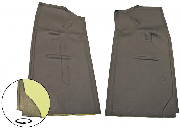 VW T1 Bus | Rubber matten onder de stoelen, grijs (per paar) | Bus 1962 (VIN 1 045 237) - 07/67 | 234863665, 231863666