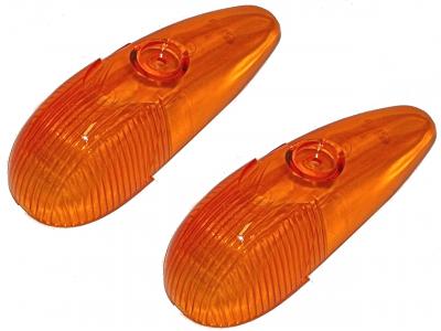 VW Cox | Cabochon de clignotant Hella orange (la paire) | Cox 08/60 - 09/63 | 111953161