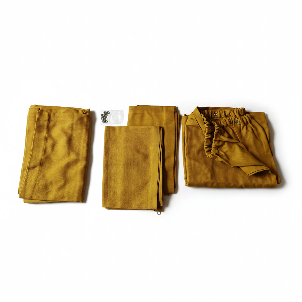 VW T2 Combi | Set de rideaux, jaune, 10 pièces, Westfalia, 08/1967-07/1979