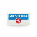 Autocollant 'Westfalia' cheval, 10x5cm, logo ancien