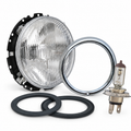 Set de phares H4 homologués E complet, par voiture | VW T2 Bus 08/67-08/73, Coccinelle 08/67-07/73, Type 181 | 113 941 175 + 311 941 119