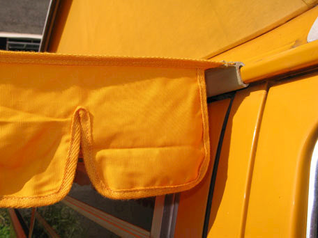 VW T2 Bus, T3 Bus | Vintage sun awning, yellow