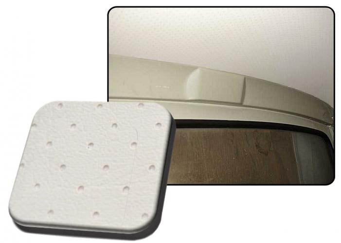 VW T1 Combi, T2 Combi | TMI Ciel de toit vinyle perforé, blanc cassé | Bus 08/64 - 07/74 Double cabine (4 baleines)