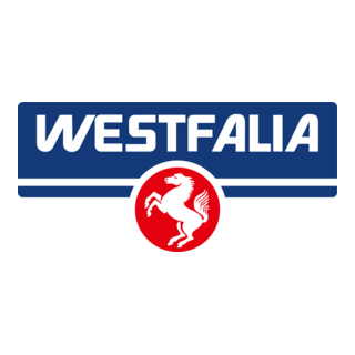 Autocollant 'Westfalia' cheval, 10x5cm